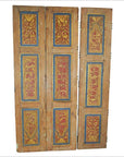 6-Panel Carved Wooden Screen with Indian Calligraphic Inscriptions-2. Asian & Chinese Furniture, Art, Antiques, Vintage Home Décor for sale at FEA Home