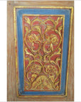 6-Panel Carved Wooden Screen with Indian Calligraphic Inscriptions-6. Asian & Chinese Furniture, Art, Antiques, Vintage Home Décor for sale at FEA Home