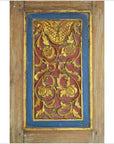 6-Panel Carved Wooden Screen with Indian Calligraphic Inscriptions-7. Asian & Chinese Furniture, Art, Antiques, Vintage Home Décor for sale at FEA Home