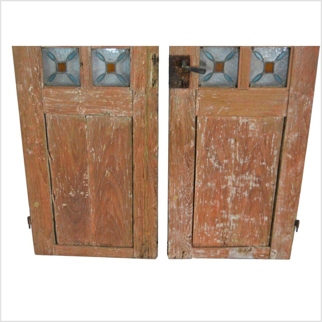 2-Panel Wood Screen with Stained Glass-13. Asian & Chinese Furniture, Art, Antiques, Vintage Home Décor for sale at FEA Home