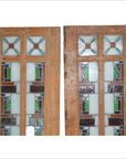 2-Panel Wood Screen with Stained Glass-2. Asian & Chinese Furniture, Art, Antiques, Vintage Home Décor for sale at FEA Home