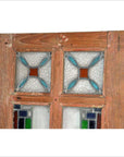 2-Panel Wood Screen with Stained Glass-4. Asian & Chinese Furniture, Art, Antiques, Vintage Home Décor for sale at FEA Home