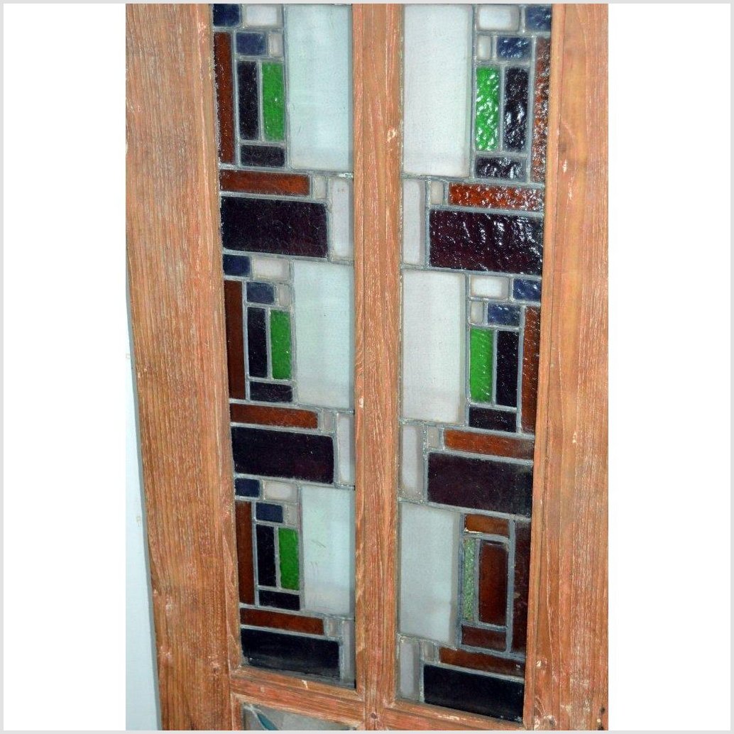 2-Panel Wood Screen with Stained Glass-6. Asian & Chinese Furniture, Art, Antiques, Vintage Home Décor for sale at FEA Home