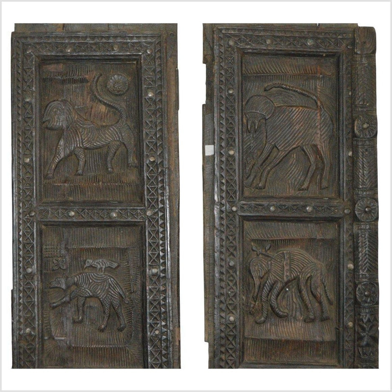 2-Panel Screen Hand Carved with Animals and Intricate Accents-YN2925-2. Asian & Chinese Furniture, Art, Antiques, Vintage Home Décor for sale at FEA Home