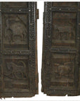2-Panel Screen Hand Carved with Animals and Intricate Accents-3. Asian & Chinese Furniture, Art, Antiques, Vintage Home Décor for sale at FEA Home