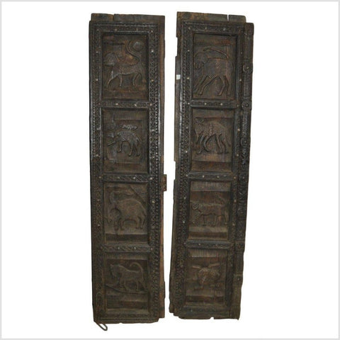 2-Panel Screen Hand Carved with Animals and Intricate Accents-YN2925-1. Asian & Chinese Furniture, Art, Antiques, Vintage Home Décor for sale at FEA Home