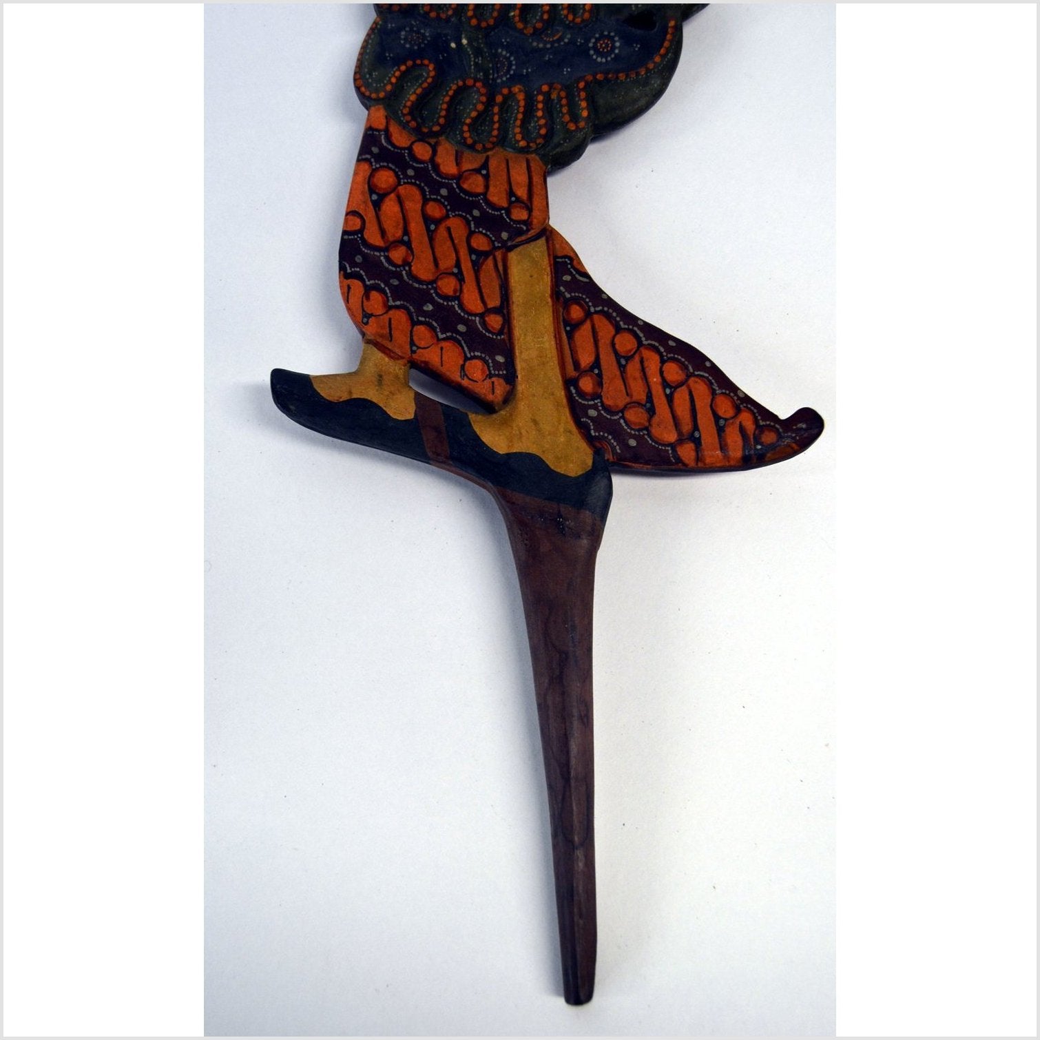 Set of 3 Wooden Wayang Kulit Indonesian Shadow Puppets-10. Asian & Chinese Furniture, Art, Antiques, Vintage Home Décor for sale at FEA Home