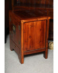 Shanxi Style Elmwood Bedside Cabinet With Traditional Brass Hardware-3. Asian & Chinese Furniture, Art, Antiques, Vintage Home Décor for sale at FEA Home