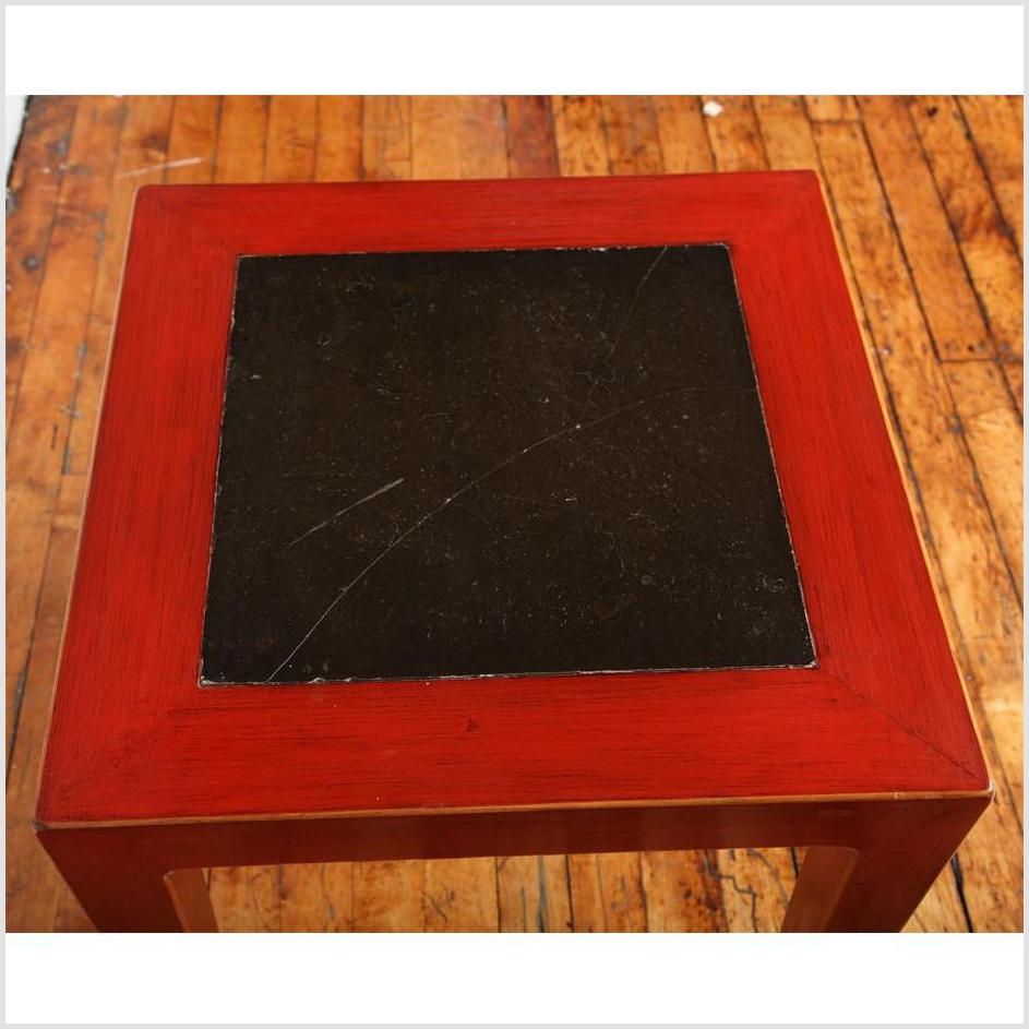 Side Table with Antique Inset Top-4. Asian & Chinese Furniture, Art, Antiques, Vintage Home Décor for sale at FEA Home