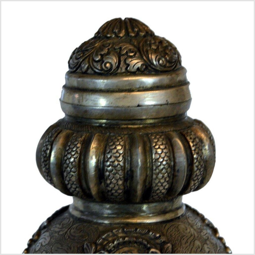 Silver Plated Hand Tooled Incense Burner-2. Asian & Chinese Furniture, Art, Antiques, Vintage Home Décor for sale at FEA Home