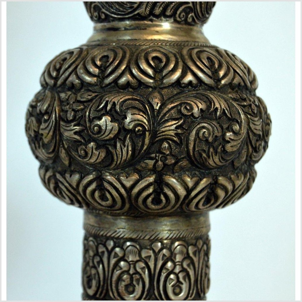 Silver Plated Hand Tooled Incense Burner-5. Asian & Chinese Furniture, Art, Antiques, Vintage Home Décor for sale at FEA Home