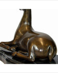 Sitting Deer Bronze Sculpture-9. Asian & Chinese Furniture, Art, Antiques, Vintage Home Décor for sale at FEA Home