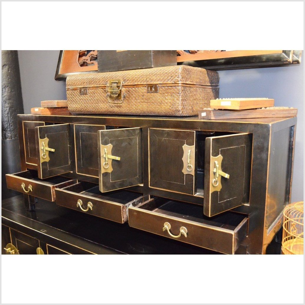 Small Black Lacquer Kang Cabinet-2. Asian & Chinese Furniture, Art, Antiques, Vintage Home Décor for sale at FEA Home