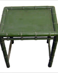 Small Green Bamboo Side Table-2. Asian & Chinese Furniture, Art, Antiques, Vintage Home Décor for sale at FEA Home