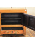 Small Orange Painted Cabinet-2. Asian & Chinese Furniture, Art, Antiques, Vintage Home Décor for sale at FEA Home