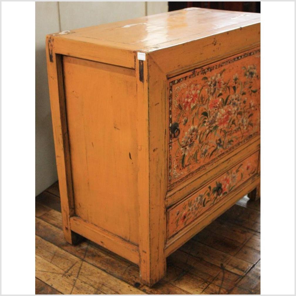Small Orange Painted Cabinet-3. Asian & Chinese Furniture, Art, Antiques, Vintage Home Décor for sale at FEA Home