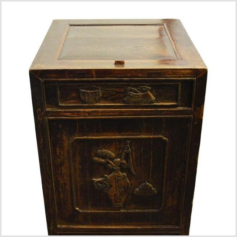 Antique Carved Side Cabinet-3. Asian & Chinese Furniture, Art, Antiques, Vintage Home Décor for sale at FEA Home