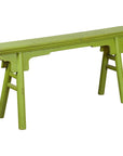Small Vintage Javanese Bench with A-Frame Base and Custom Green Finish-17. Asian & Chinese Furniture, Art, Antiques, Vintage Home Décor for sale at FEA Home