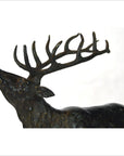 Standing Buck Bronze Sculpture-2. Asian & Chinese Furniture, Art, Antiques, Vintage Home Décor for sale at FEA Home