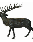 Standing Buck Bronze Sculpture-3. Asian & Chinese Furniture, Art, Antiques, Vintage Home Décor for sale at FEA Home