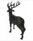 Standing Buck Bronze Sculpture-5. Asian & Chinese Furniture, Art, Antiques, Vintage Home Décor for sale at FEA Home