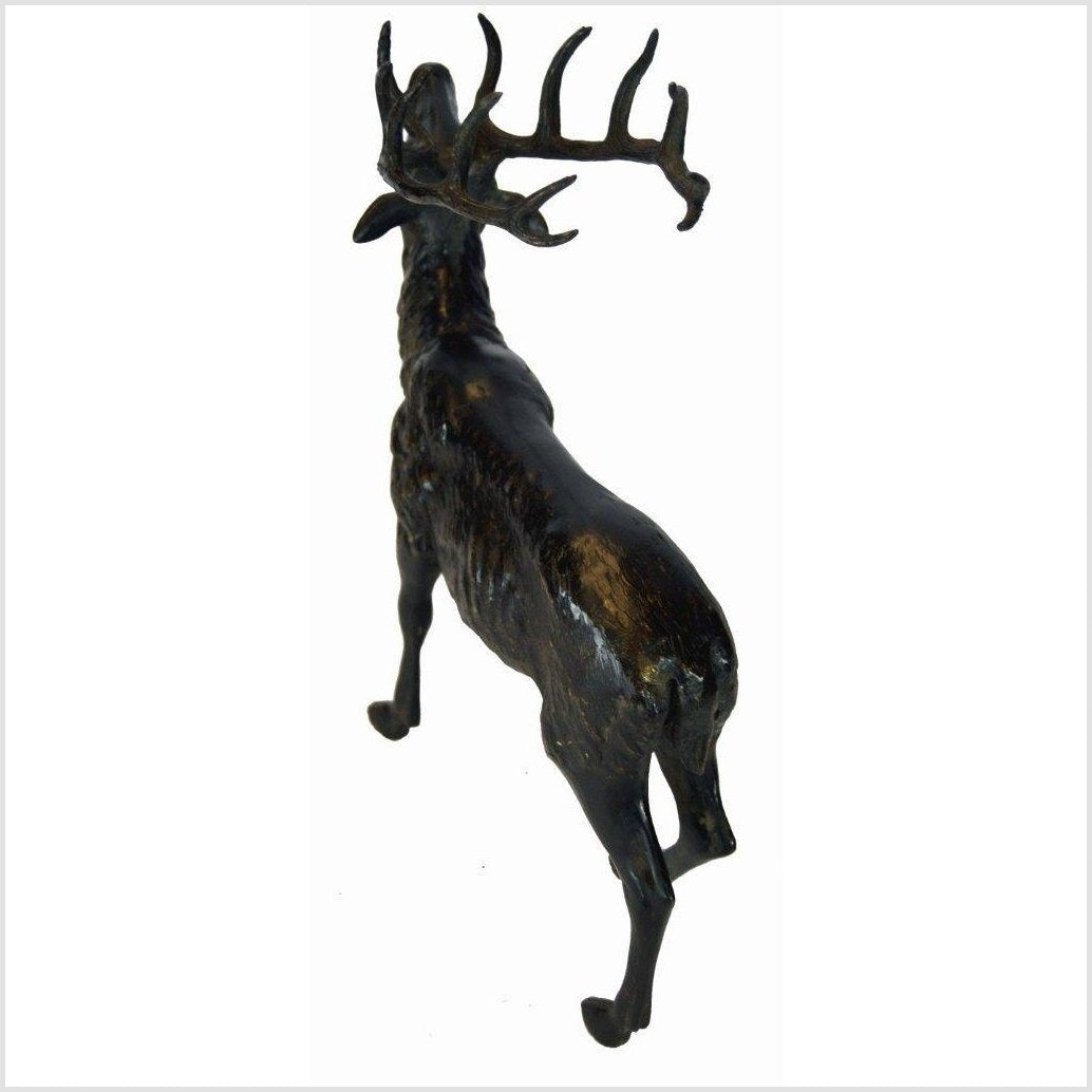 Standing Buck Bronze Sculpture-6. Asian & Chinese Furniture, Art, Antiques, Vintage Home Décor for sale at FEA Home