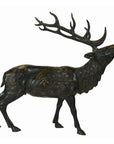 Standing Buck Bronze Sculpture-7. Asian & Chinese Furniture, Art, Antiques, Vintage Home Décor for sale at FEA Home