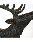 Standing Buck Bronze Sculpture-8. Asian & Chinese Furniture, Art, Antiques, Vintage Home Décor for sale at FEA Home