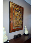 Stunning Chinese Hand-Carved Wall Panel-10. Asian & Chinese Furniture, Art, Antiques, Vintage Home Décor for sale at FEA Home