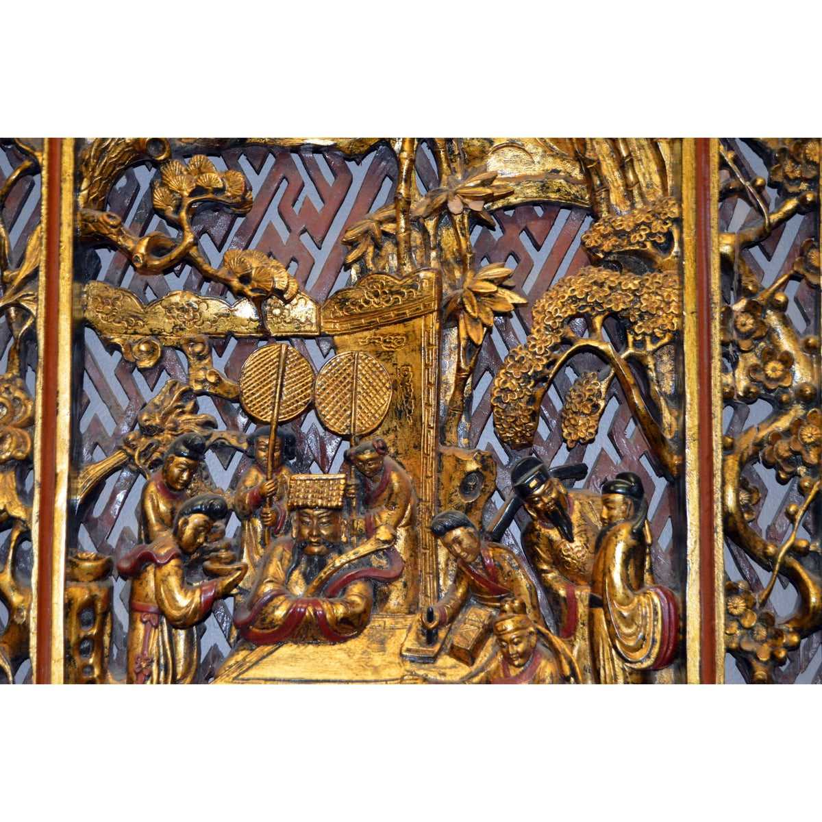 Stunning Chinese Hand-Carved Wall Panel-3. Asian & Chinese Furniture, Art, Antiques, Vintage Home Décor for sale at FEA Home
