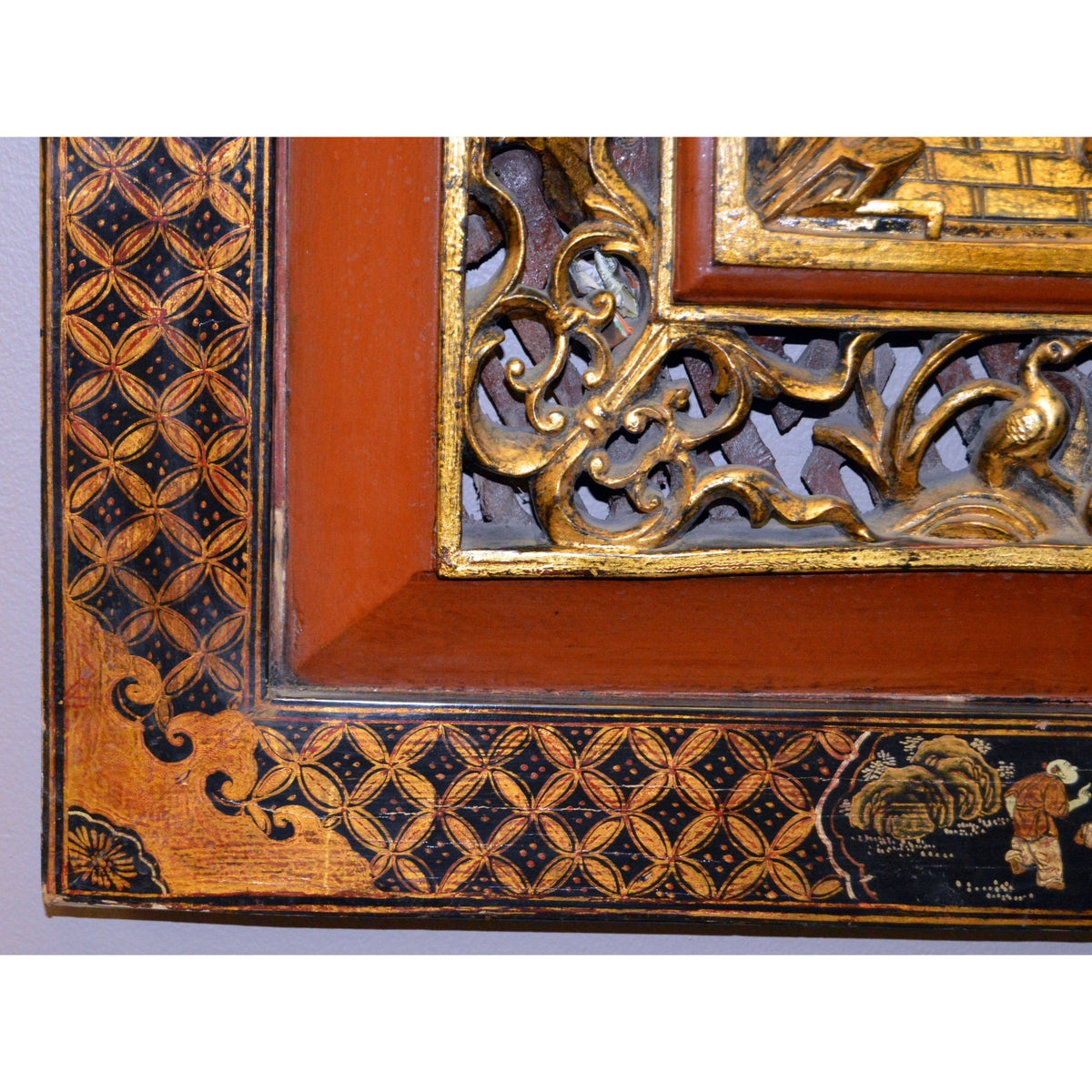 Stunning Chinese Hand-Carved Wall Panel-6. Asian & Chinese Furniture, Art, Antiques, Vintage Home Décor for sale at FEA Home