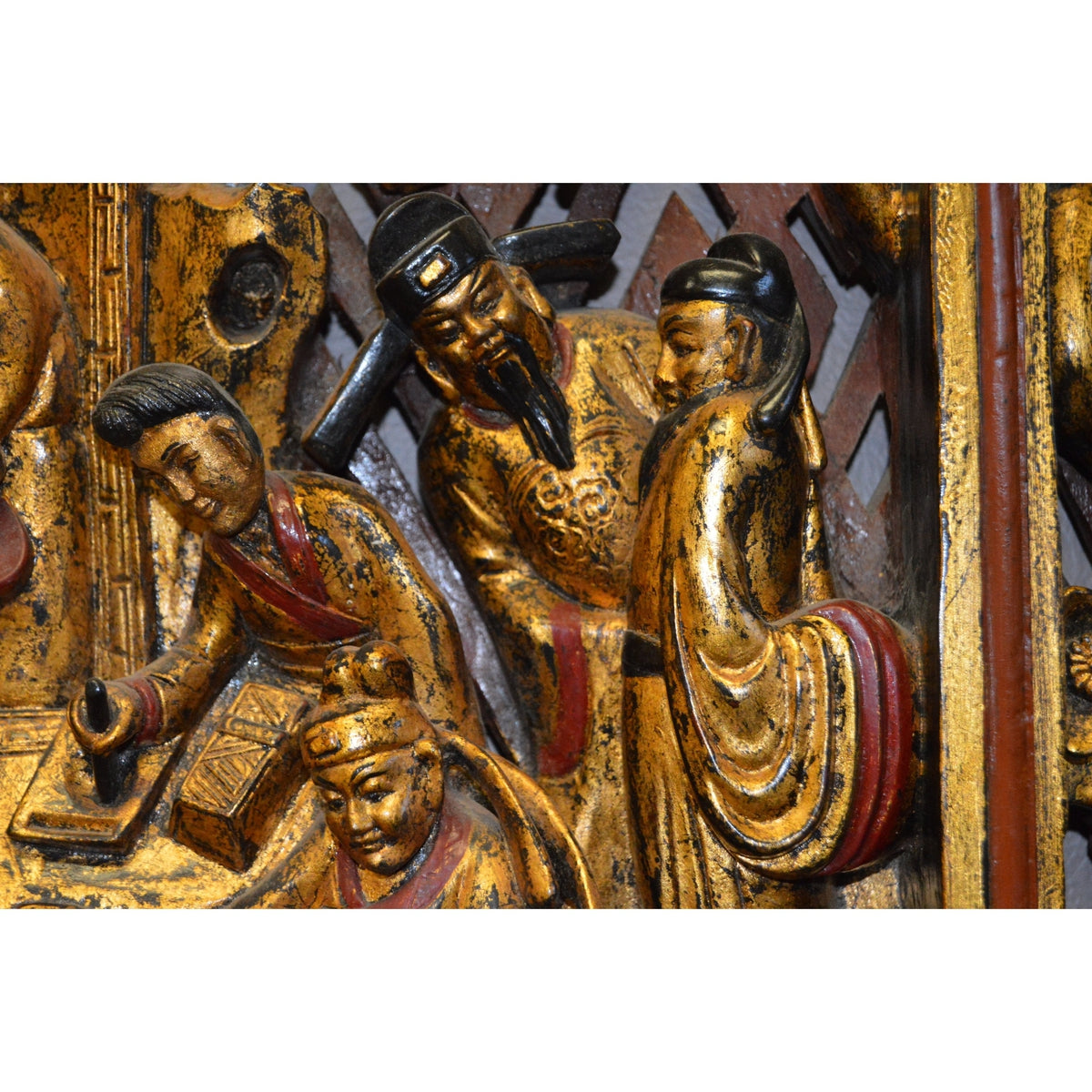 Stunning Chinese Hand-Carved Wall Panel-8. Asian & Chinese Furniture, Art, Antiques, Vintage Home Décor for sale at FEA Home