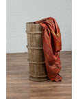 Tall Vintage Rustic Wooden Barrel with Slatted Body and Rope-Style Motifs-2. Asian & Chinese Furniture, Art, Antiques, Vintage Home Décor for sale at FEA Home