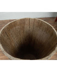 Tall Vintage Rustic Wooden Barrel with Slatted Body and Rope-Style Motifs-9. Asian & Chinese Furniture, Art, Antiques, Vintage Home Décor for sale at FEA Home
