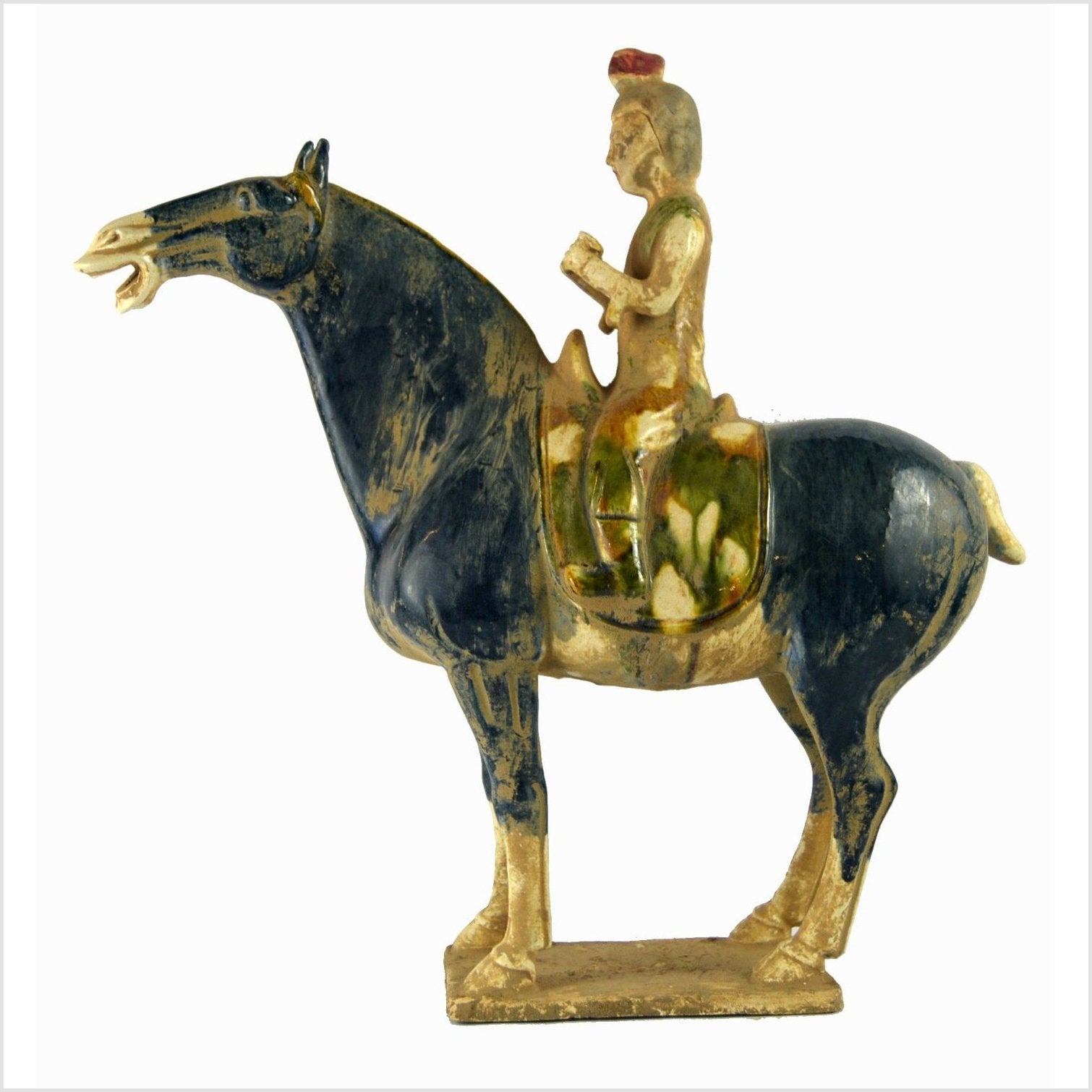Terracotta Horse with Rider-9. Asian & Chinese Furniture, Art, Antiques, Vintage Home Décor for sale at FEA Home