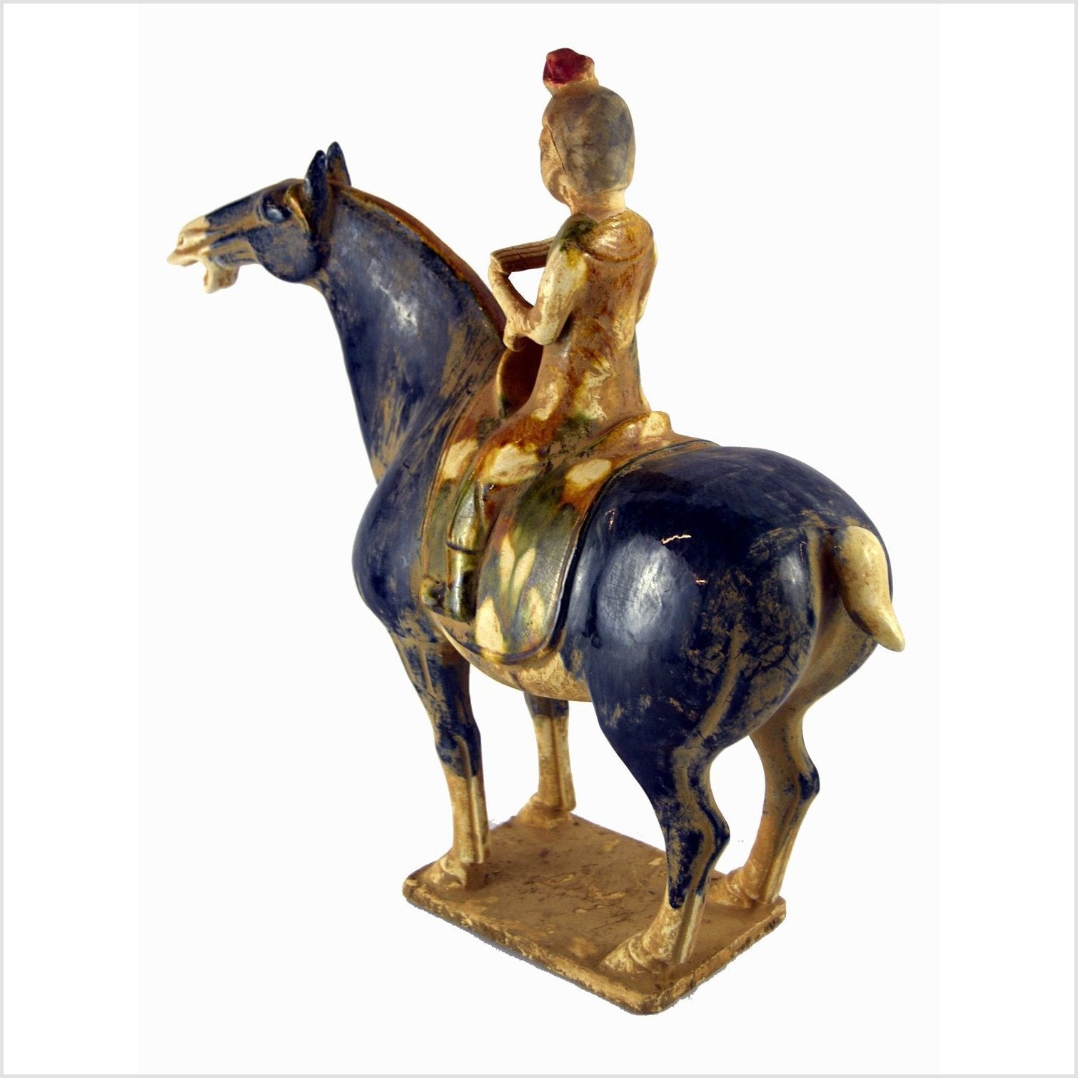 Terracotta Horse with Rider-3. Asian & Chinese Furniture, Art, Antiques, Vintage Home Décor for sale at FEA Home