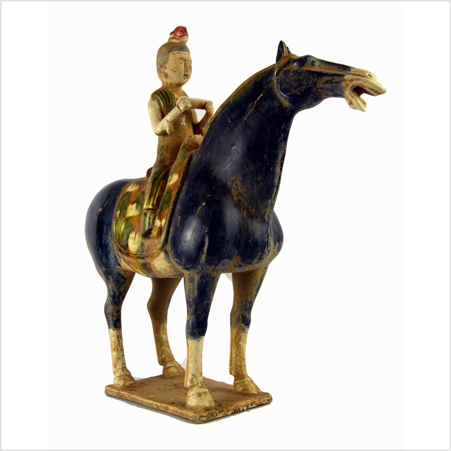 Terracotta Horse with Rider-6. Asian & Chinese Furniture, Art, Antiques, Vintage Home Décor for sale at FEA Home