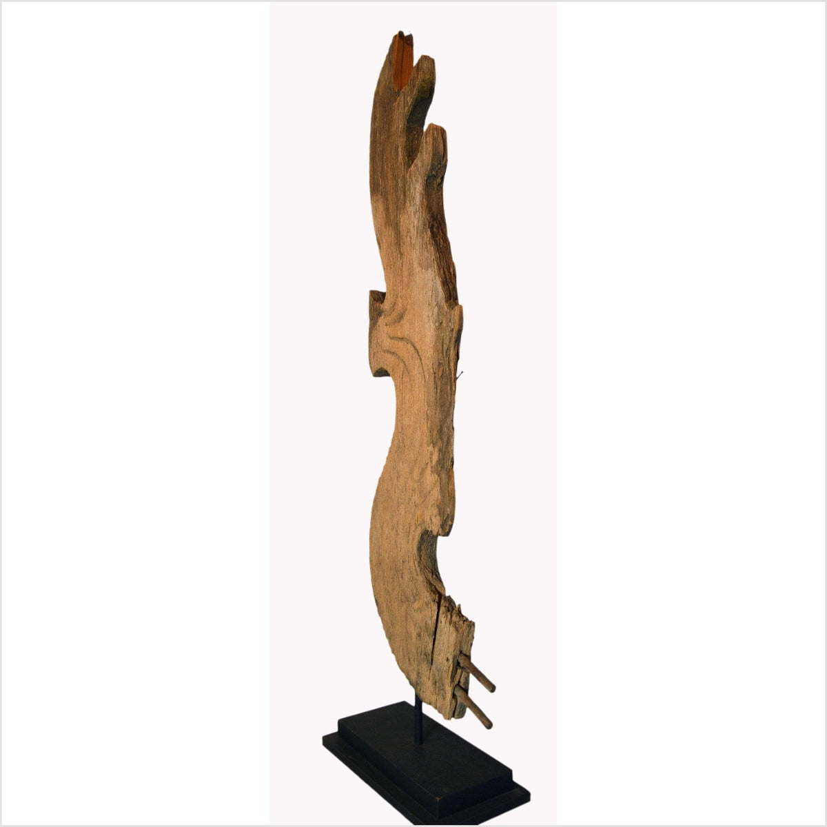 Thai 19th Century Carved Wood Temple Dragon Sculpture Mounted on Metal Base-6. Asian & Chinese Furniture, Art, Antiques, Vintage Home Décor for sale at FEA Home