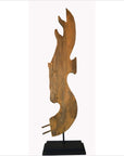 Thai 19th Century Carved Wood Temple Dragon Sculpture Mounted on Metal Base-7. Asian & Chinese Furniture, Art, Antiques, Vintage Home Décor for sale at FEA Home