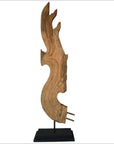 Thai 19th Century Carved Wood Temple Dragon Sculpture Mounted on Metal Base-1. Asian & Chinese Furniture, Art, Antiques, Vintage Home Décor for sale at FEA Home