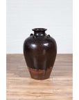Thai Brownware Monochrome Water Jar with Carrying Handles, Early 20th Century-10. Asian & Chinese Furniture, Art, Antiques, Vintage Home Décor for sale at FEA Home