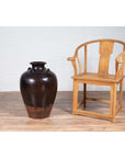 Thai Brownware Monochrome Water Jar with Carrying Handles, Early 20th Century-11. Asian & Chinese Furniture, Art, Antiques, Vintage Home Décor for sale at FEA Home