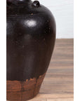 Thai Brownware Monochrome Water Jar with Carrying Handles, Early 20th Century-6. Asian & Chinese Furniture, Art, Antiques, Vintage Home Décor for sale at FEA Home