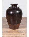 Thai Brownware Monochrome Water Jar with Carrying Handles, Early 20th Century-8. Asian & Chinese Furniture, Art, Antiques, Vintage Home Décor for sale at FEA Home
