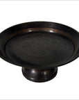 Thai Cylindrical Bronze Cake Stand with Dark Patina from the Late 20th Century-3. Asian & Chinese Furniture, Art, Antiques, Vintage Home Décor for sale at FEA Home