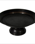 Thai Cylindrical Bronze Cake Stand with Dark Patina from the Late 20th Century-1. Asian & Chinese Furniture, Art, Antiques, Vintage Home Décor for sale at FEA Home