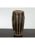 Thai Wood and Leather Klong Khaek Processional Drum with Distressed Appearance-10. Asian & Chinese Furniture, Art, Antiques, Vintage Home Décor for sale at FEA Home