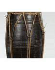 Thai Wood and Leather Klong Khaek Processional Drum with Distressed Appearance-8. Asian & Chinese Furniture, Art, Antiques, Vintage Home Décor for sale at FEA Home