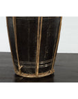Thai Wood and Leather Klong Khaek Processional Drum with Distressed Appearance-9. Asian & Chinese Furniture, Art, Antiques, Vintage Home Décor for sale at FEA Home