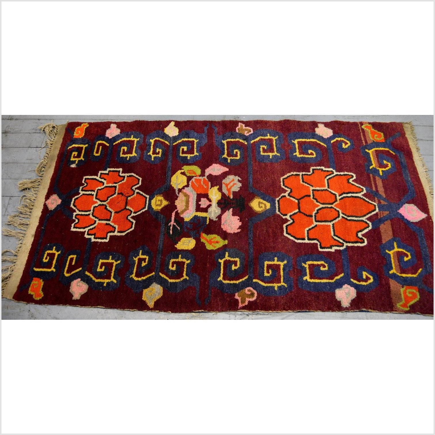 Tibetan Area Rug-3. Asian & Chinese Furniture, Art, Antiques, Vintage Home Décor for sale at FEA Home